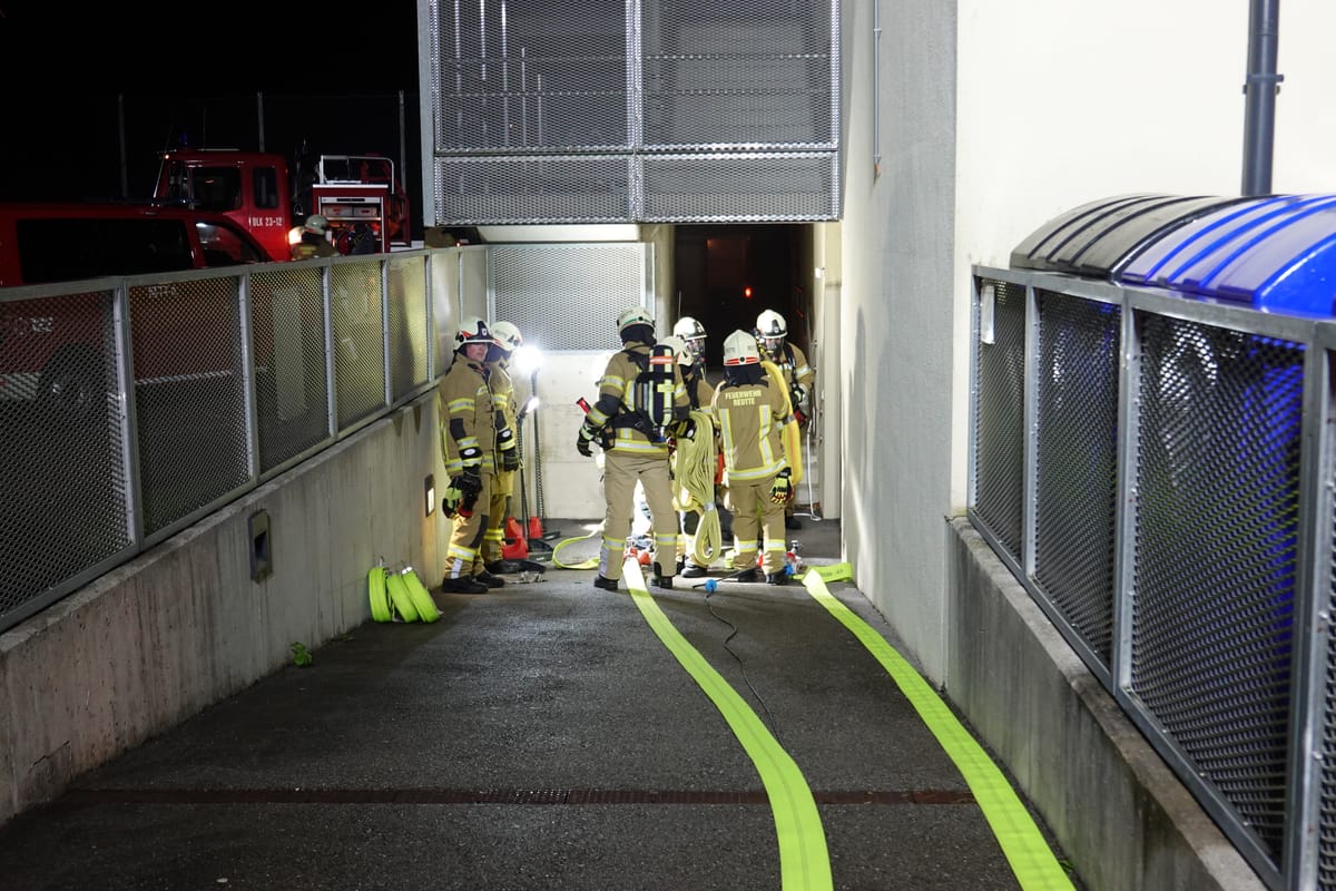 Übung: Brand in der HLW Reutte